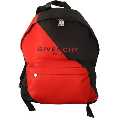 Red & Black Nylon Urban Backpack , male, Sizes: ONE SIZE - Givenchy - Modalova