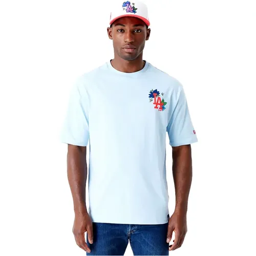 Dodgers MLB Blumiges Grafikshirt , Herren, Größe: XL - new era - Modalova