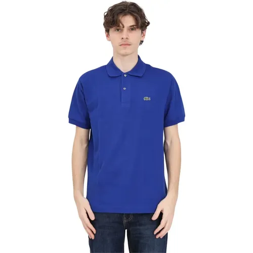 Blaues Polo-Shirt mit Krokodil-Logo , Herren, Größe: XL - Lacoste - Modalova