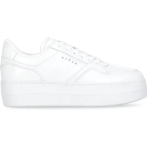 Leather Sneakers with Breathable Details , female, Sizes: 6 UK, 2 1/2 UK, 5 UK, 4 1/2 UK, 7 UK, 3 1/2 UK, 4 UK, 2 UK, 3 UK, 5 1/2 UK - Hogan - Modalova