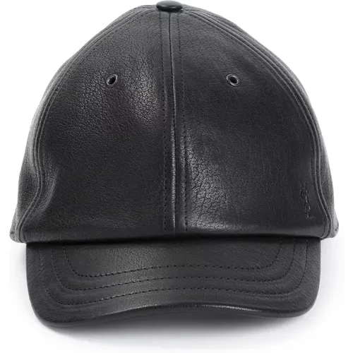 Leather Cap , female, Sizes: 57 CM - Saint Laurent - Modalova