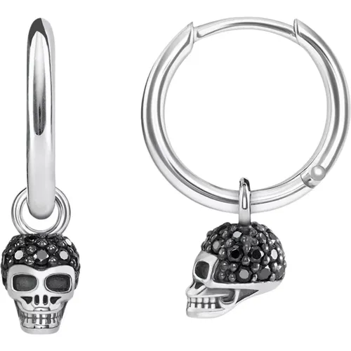 Damen Ohrring SingleCreolen Totenkopf Set Cr623-643-11 - Thomas Sabo - Modalova