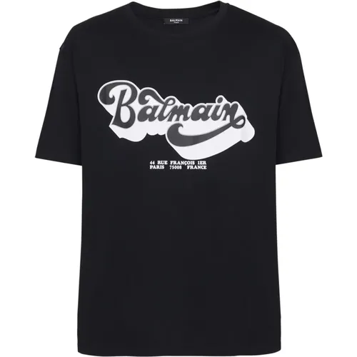 Er T-Shirt , Herren, Größe: 2XL - Balmain - Modalova