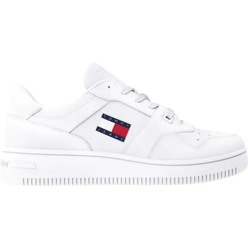 Retro Weiße Korb Sneakers , Herren, Größe: 43 EU - Tommy Jeans - Modalova