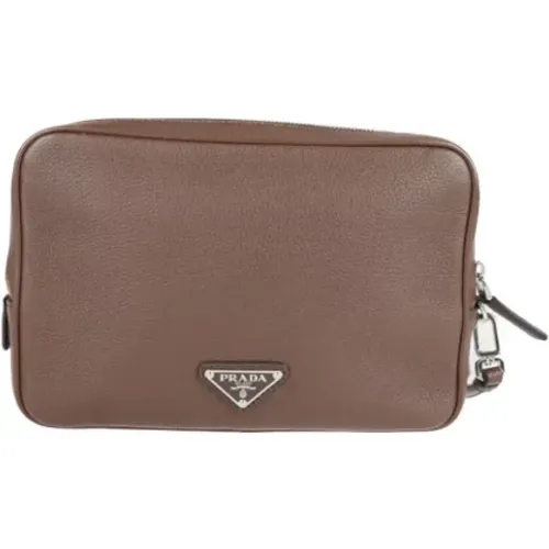 Pre-owned Leather clutches , female, Sizes: ONE SIZE - Prada Vintage - Modalova