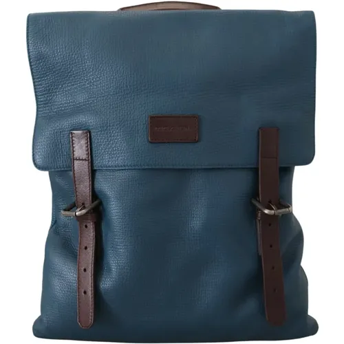 Leather Logo Plaque Men Backpack Backpack , male, Sizes: ONE SIZE - Dolce & Gabbana - Modalova