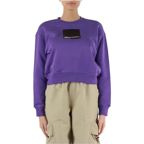 Cotton Logo Sweatshirt , female, Sizes: S, M, XS, L - Karl Lagerfeld - Modalova