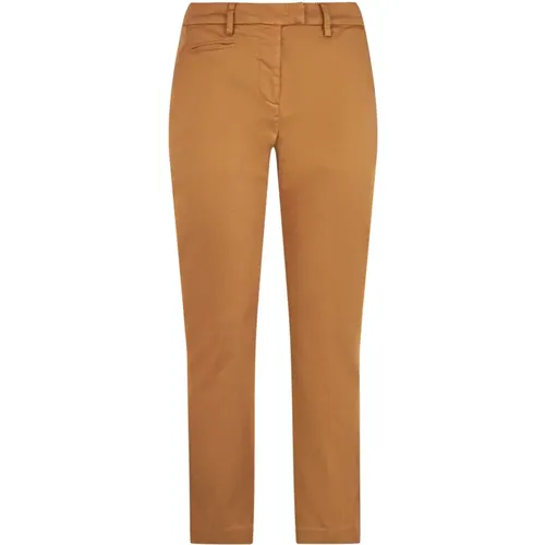 Slim-Fit Cropped Trousers , female, Sizes: W28, W26, W31, W27 - Dondup - Modalova