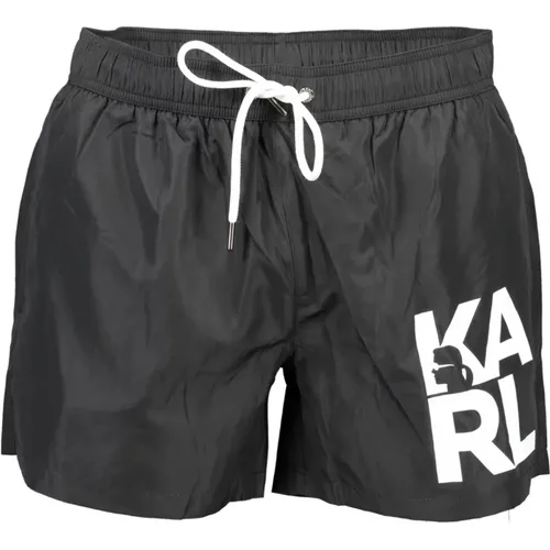 Men's Swim Shorts Contrast Details , male, Sizes: XL, M, L, S - Karl Lagerfeld - Modalova