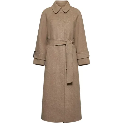 Herringbone Long Coat , female, Sizes: S, 2XS - BRUNELLO CUCINELLI - Modalova