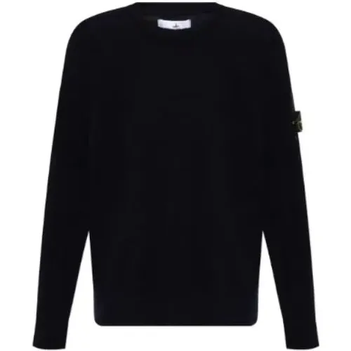 Kompas Motiv Navy Pullover , Herren, Größe: S - Stone Island - Modalova