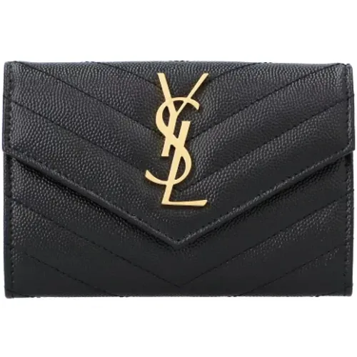 Leather wallets , female, Sizes: ONE SIZE - Saint Laurent - Modalova