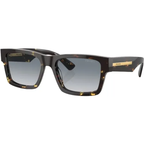 Men's Rectangular Sunglasses Malto Black Tortoise , male, Sizes: 56 MM - Prada - Modalova
