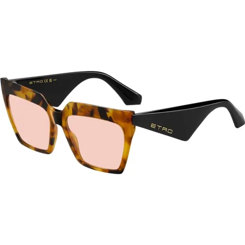 Havana Honey/Pink Sonnenbrille , Damen, Größe: 58 MM - ETRO - Modalova