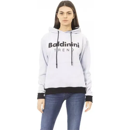 Damen Hoodie mit Logo und Fronttasche - Baldinini - Modalova