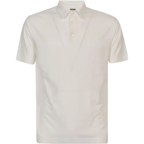 Klassisches Weißes Poloshirt , Herren, Größe: 2XL - Zanone - Modalova