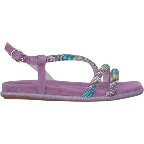 Sparkling strap sandal , female, Sizes: 4 UK - Alma en Pena - Modalova