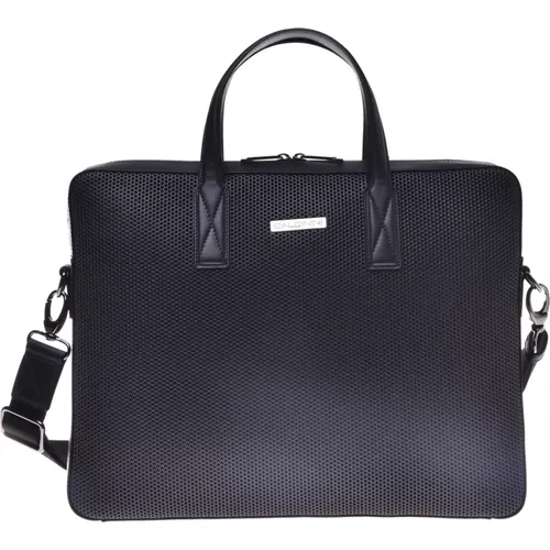 Professional bag in speckled leather - Baldinini - Modalova