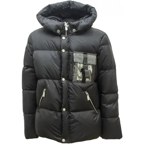 Nylon Jacket with Quilted Texture and Logo Details , male, Sizes: M - John Richmond - Modalova