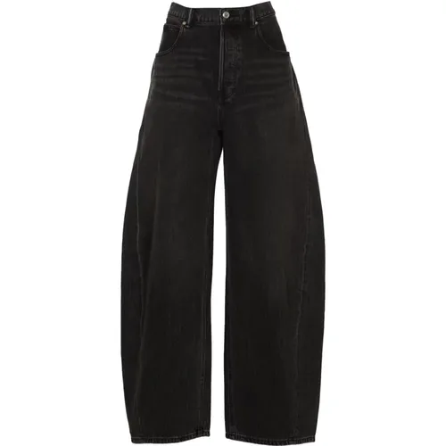 Oversized Rounded Low Rise Jeans , Damen, Größe: W28 - alexander wang - Modalova