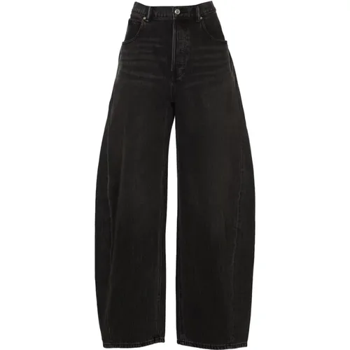 Oversized Rounded Low Rise Jeans , female, Sizes: W25 - alexander wang - Modalova