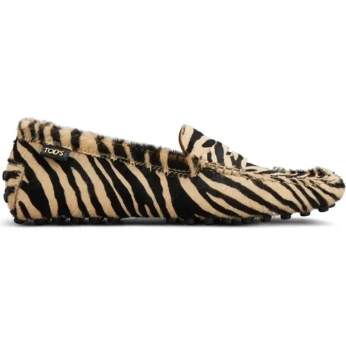 Leopardenmuster Slip-On Flache Schuhe - TOD'S - Modalova