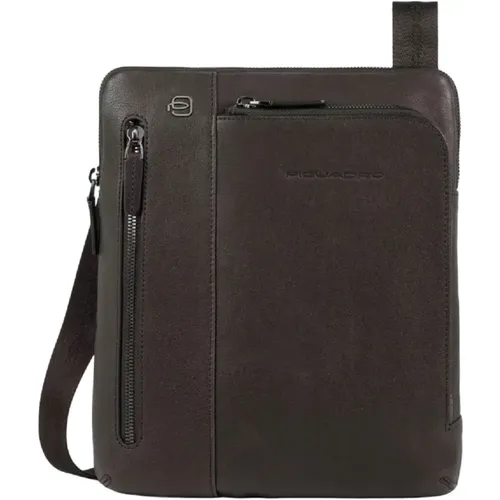 Dark iPad Bag Vertical Style , male, Sizes: ONE SIZE - Piquadro - Modalova