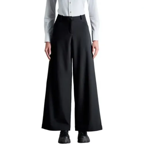 Schwarze Palazzo Hose , Damen, Größe: XS - RRD - Modalova