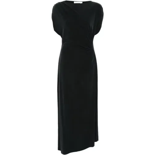 Schwarzes Jersey Boot-Ausschnitt Kleid , Damen, Größe: M - IRO - Modalova