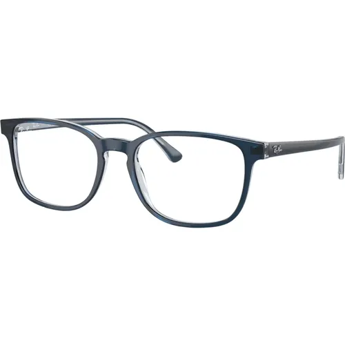 Blau Transparente Brillengestelle,Upgrade deinen Stil mit dieser polarisierten Optica Sonnenbrille,Gestreifte Rotbraune Brillenfungen,Havana Brillenge - Ray-Ban - Modalova