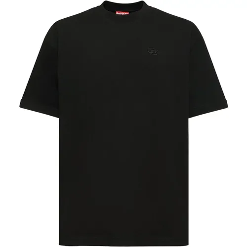 Klassisches Crew-Neck T-Shirt mit Oval-D Logo , Herren, Größe: M - Diesel - Modalova