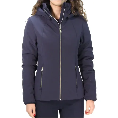 Blauer synthetischer Mantel für Frauen , Damen, Größe: S - YES ZEE - Modalova