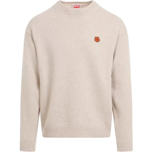 Luxurious Wool Sweater Nude Neutrals , male, Sizes: L - Kenzo - Modalova