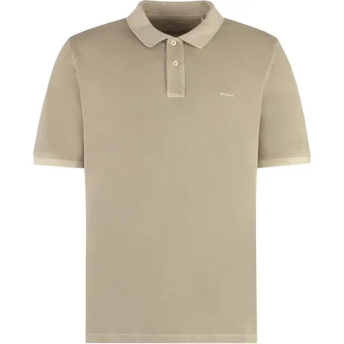 Baumwoll-Polo-Shirt Gerippter Saum , Herren, Größe: 2XL - Gant - Modalova