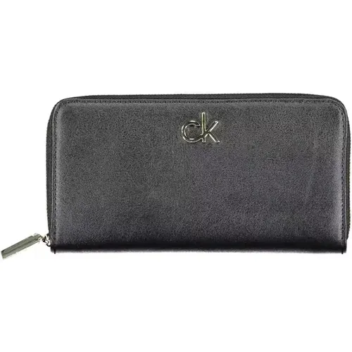 Polyester Wallet with 5 Compartments and Zip Closure , female, Sizes: ONE SIZE - Calvin Klein - Modalova