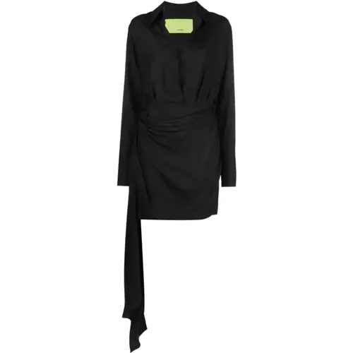Silk Dress with Draped Detailing , female, Sizes: L, S, M, XL - Gauge81 - Modalova