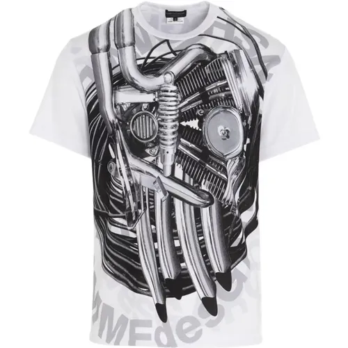 Tech Fabric All-Over Print T-Shirt , male, Sizes: M - Comme des Garçons - Modalova