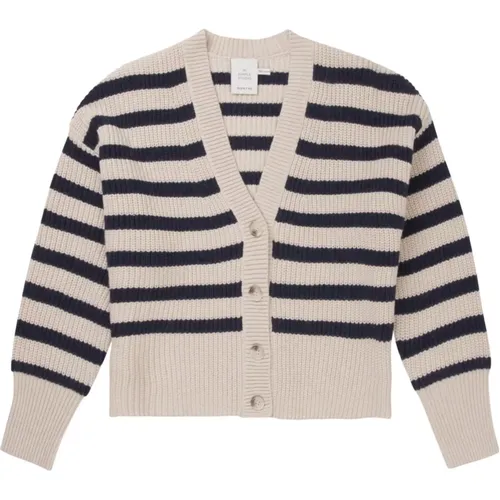 Striped Cardigan with Button Closure , female, Sizes: 2XL, M, XL, S, L, XS - Munthe - Modalova