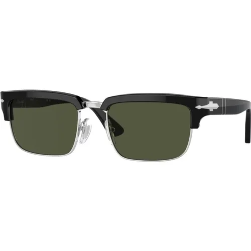 Klassische Sonnenbrille schwarzer Rahmen , unisex, Größe: 56 MM - Persol - Modalova