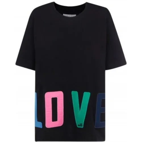 Multicolor Print Oversize T-Shirt , female, Sizes: M - Love Moschino - Modalova