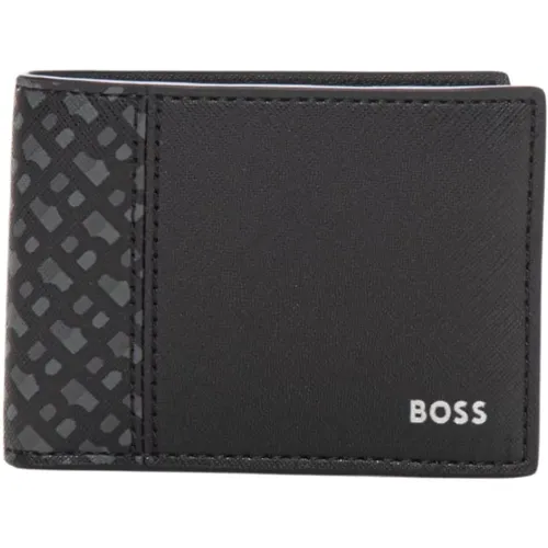 Zair-S Zip Leather Wallet , male, Sizes: ONE SIZE - Boss - Modalova