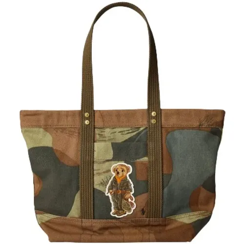 Camouflage Polo Bear Tote Bag , Damen, Größe: ONE Size - Polo Ralph Lauren - Modalova
