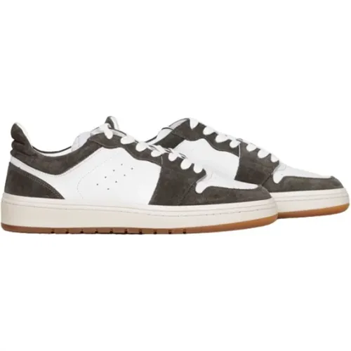 Low-Top Leather Sneakers , female, Sizes: 4 UK - closed - Modalova