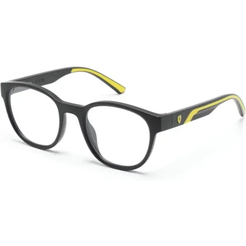 Klassische Schwarze Optische Brille , Herren, Größe: 50 MM - Ferrari - Modalova