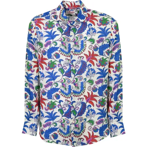 Floral Linen Shirt , male, Sizes: L, S, XL - MC2 Saint Barth - Modalova