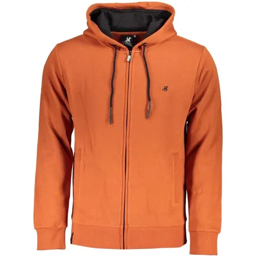 Bronzene Kapuzenpullover mit Stickerei , Herren, Größe: 3XL - U.S. Polo Assn. - Modalova