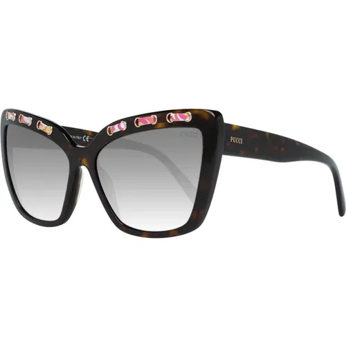 Braune Cat Eye Sonnenbrille Frau - EMILIO PUCCI - Modalova