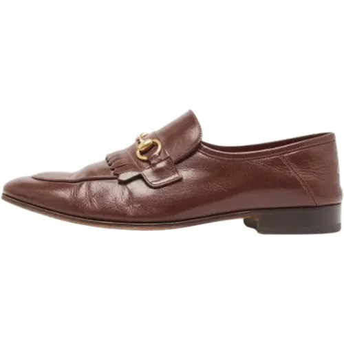 Pre-owned Leather flats , male, Sizes: 9 UK - Gucci Vintage - Modalova