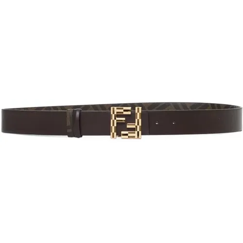 Reversible Belt with FF Motif Buckle , male, Sizes: 105 CM, 100 CM, 95 CM, 90 CM - Fendi - Modalova