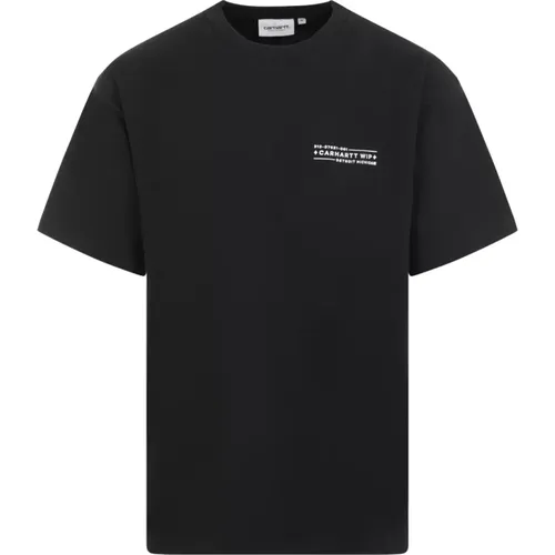 Stamp T-Shirt Schwarz Weiß , Herren, Größe: XL - Carhartt WIP - Modalova